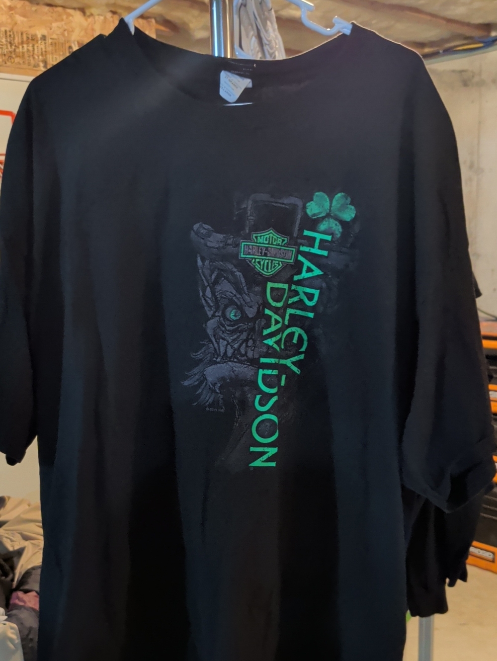 Harley-Davidson Black Short Sleeve Tee with Green Logo